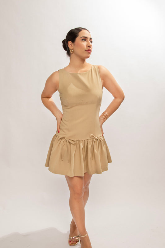 Vestido Corto Marrón